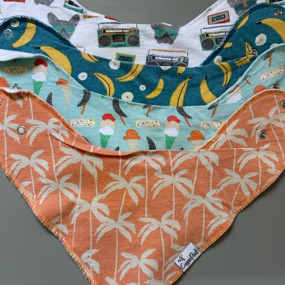 *Copper Pearl* Baby Bandana Bibs (Set of 4)